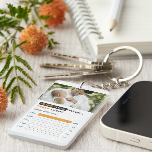 Vaderdag Funny Five Star Photo Sleutelhanger