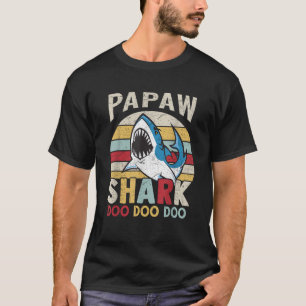 Vaderdag Funny Papaw Shark Grandpa Gift Mannen T S T-shirt