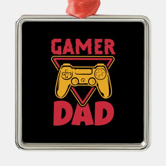 Vaderdag Gamer Dad Metalen Ornament (Voorkant)