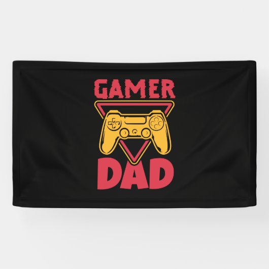 Vaderdag Gamer Dad Spandoek (Horizontaal)