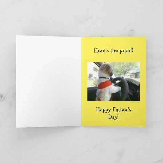 Vaderdag Gedeukte Auto Kaart (Binnen)