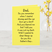 Vaderdag Gedeukte Auto Kaart (Gele Bloem)