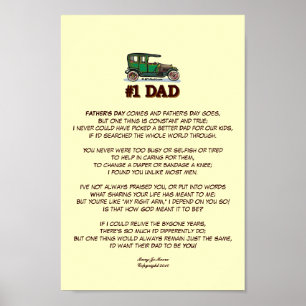 Vaderdag gedicht bij vrouw poster