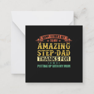 Vaderdag   Gefeliciteerd met Vaderdag, stiefvader Notitiekaartje