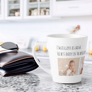 Vaderdag Gelukkig Ik Beste Papa Foto's Aangepast Latte Mok