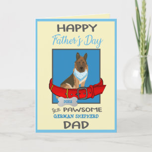 Vaderdag gepersonaliseerd van Duitse herder Feestdagen Kaart