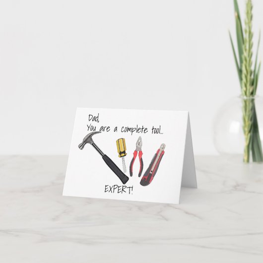 Vaderdag Gereedschap Vouwbare Wenskaart Kaart (Voorkant)
