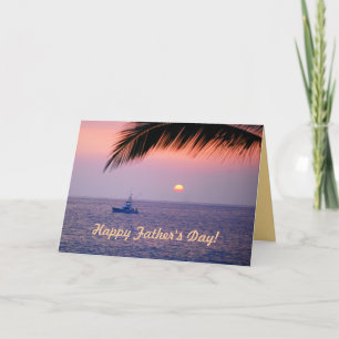Vaderdag Gevist Tropische Zonnesetkaart Kaart