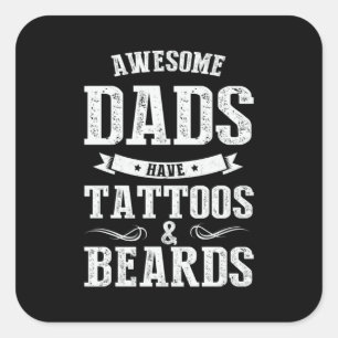 vaderdag Geweldige Dads hebben Tattoos Vierkante Sticker