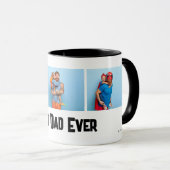 Vaderdag Gift Best Dad Oover 3 Photo Collage Mok (Voorkant rechts)