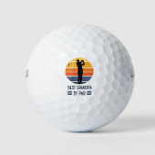 Vaderdag Gift | Beste opa op par Golfballen (Voorkant)