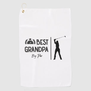 Vaderdag Gift   Beste opa op par Golfhanddoek