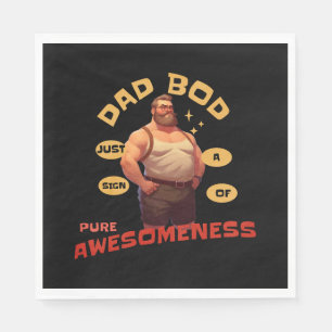 Vaderdag Gift Dad Bod Geweldige Servet
