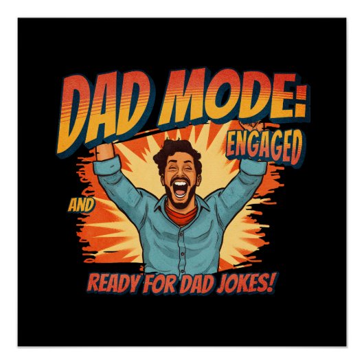 Vaderdag Gift | Dad Mode Perfect Poster (Voorkant)