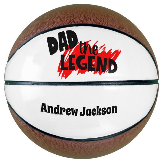 Vaderdag Gift Personalized Pa Name the Legend Basketbal (Voorkant)