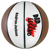 Vaderdag Gift Personalized Pa Name the Legend Basketbal (Verticaal)