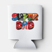 Vaderdag Gift Superheld Superheld Super Pap Blikjeskoeler (Achterkant)