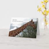 Vaderdag Giraffe Kaart (Gele Bloem)