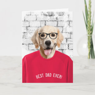 Vaderdag golden retriever in t-shirt Kaart