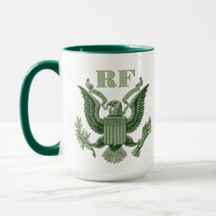 Vaderdag Golf Papa Groene Eagle Crest Monogram Mok