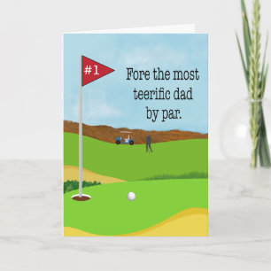 Vaderdag Golf Puns Humor Kaart