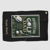 Vaderdag Golf Vader Golf Handdoek (Horizontaal)