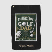 Vaderdag Golf Vader Golf Handdoek (Voorkant)