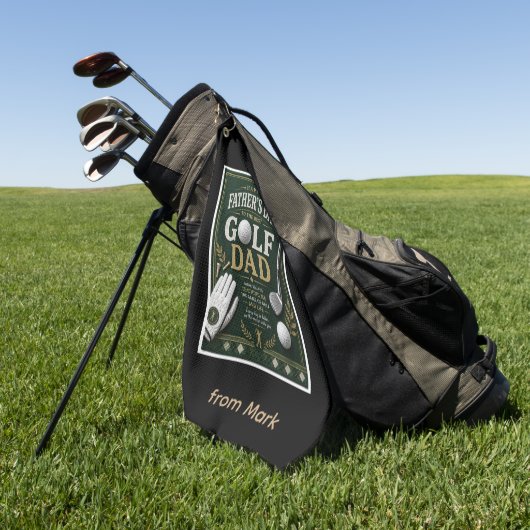 Vaderdag Golf Vader Golf Handdoek (Groen)