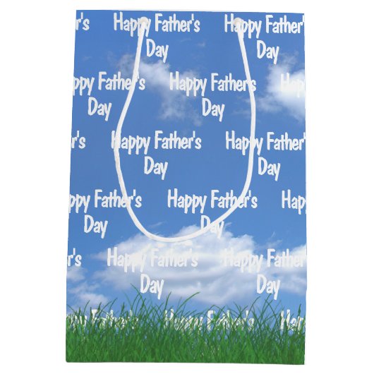 Vaderdag golfzak in gras medium cadeauzakje (Achterkant)