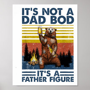 Vaderdag Grappig Beer Het is geen papa Bod Het is Poster