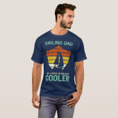 Vaderdag Grappig zeilen papa papa zeiler T-shirt (Voorkant volledig)