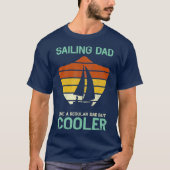 Vaderdag Grappig zeilen papa papa zeiler T-shirt (Voorkant)