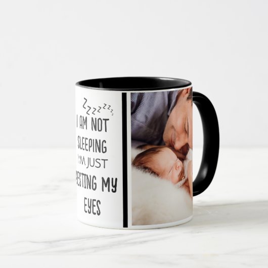 Vaderdag Grappige Nieuwe Papa Foto Mok (Voorkant rechts)