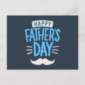 Vaderdag Grappige snor Feestdagenkaart (Voorkant)