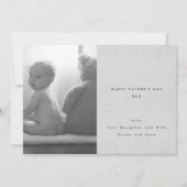 Vaderdag Gray Modern Foto van Designer Script Aankondiging (Achterkant)