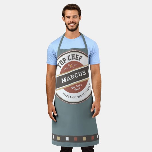 Vaderdag Grillmaster Top Chef Funny Apron Schort (Gedragen)