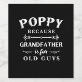 Vaderdag | Grootvader is voor oude jongens Wijn Etiket (Enkel label)