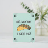 Vaderdag Grote Papa Grappige Taco Pun Quote Briefkaart (Staand voorkant)