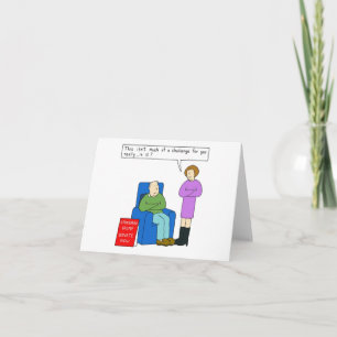 Vaderdag Grumpy Man Cartoon Humor. Kaart