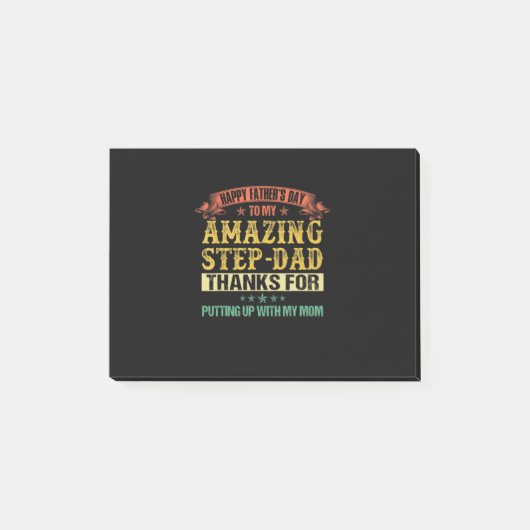 Vaderdag | Happy Vaderdag to Step Dad Post-it® Notes (Voorkant)