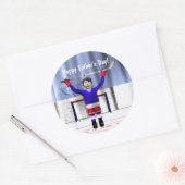 Vaderdag Hockey Winner Ronde Sticker (Envelop)