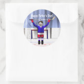 Vaderdag Hockey Winner Ronde Sticker (Tas)