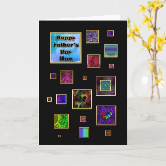 VADERDAG - HON - MAN - ABSTRACT KAART (Gele Bloem)