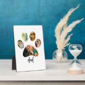 Vaderdag Hond Papa | 5 Pootafdruk Foto Collage Fotoplaat (Zijkant)
