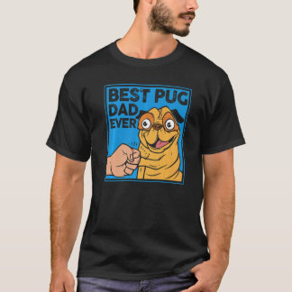 Vaderdag Hond Vader Huisdier Eigenaar Retro Beste T-shirt