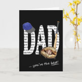 Vaderdag honkbal kaart (Gele Bloem)