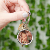 Vaderdag, hou van je pap aangepaste foto sleutelhanger (Hand)