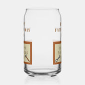 Vaderdag houten teken aangepaste bericht blikvorm glas (Rechts)