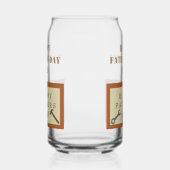 Vaderdag houten teken aangepaste bericht blikvorm glas (Links)