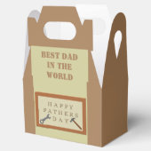 Vaderdag houten teken douane bedankdoosjes (Geopend)